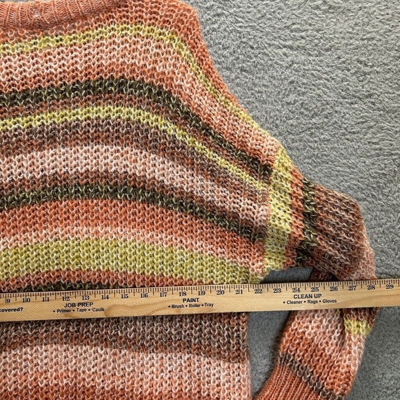 American Eagle Sweater‎ Womens Medium Multicolor Striped Chunky Knit Oversized - Picture 10 of 11